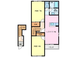 サンパルジェ　Ａ棟の物件間取画像